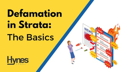 Defamation in Strata: The Basics